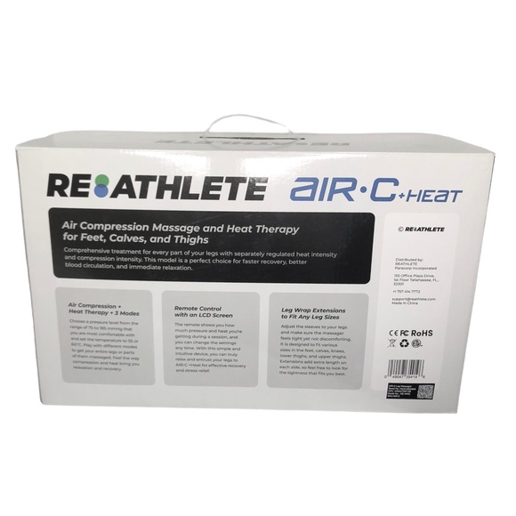 🆕 ReAthlete Air-C + Heat Therapy Air Compression Full Leg Massagers - Picture 7 of 9